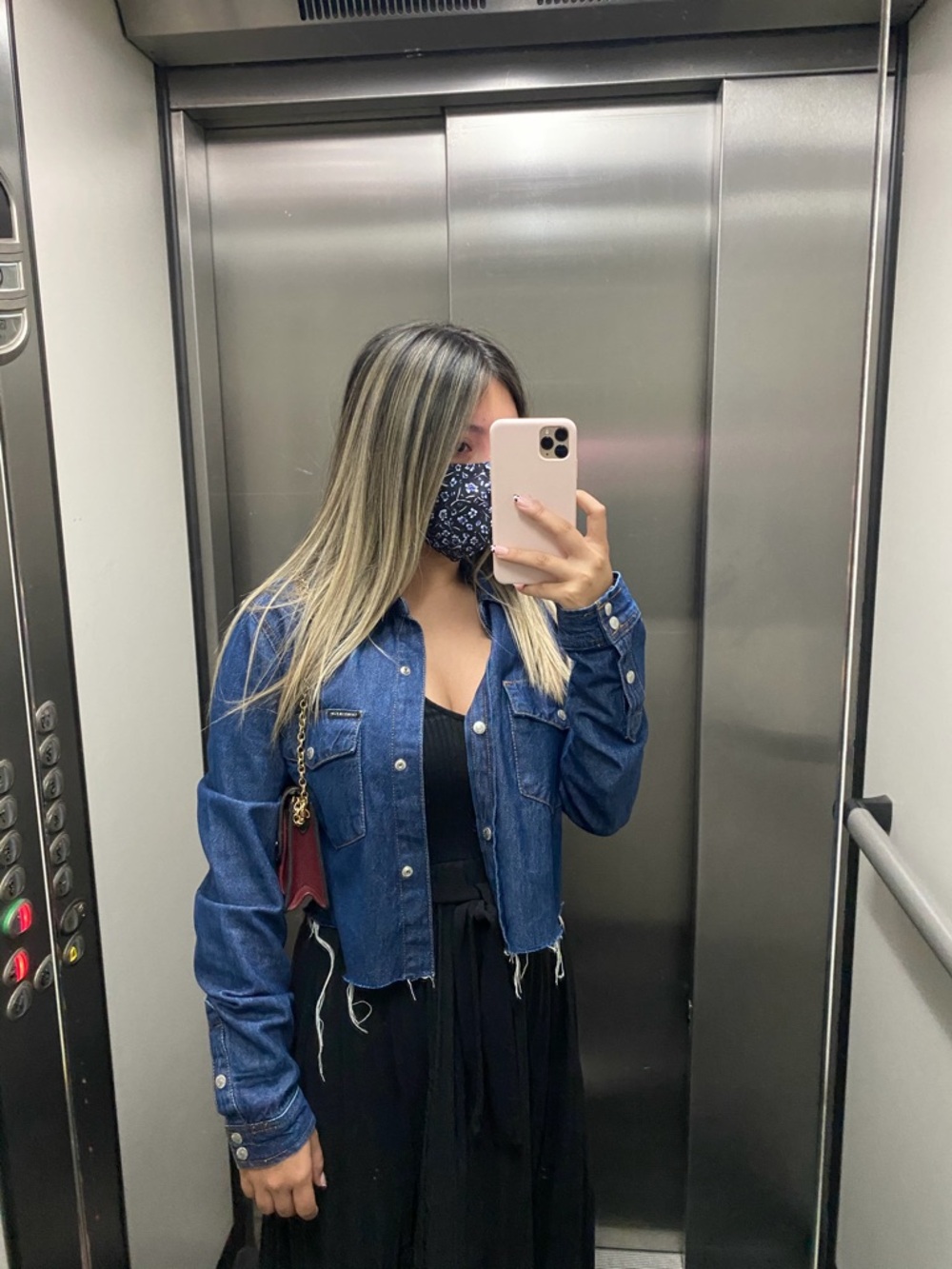 Calvin Klein Jeans Cropped Blue Denim Jacket